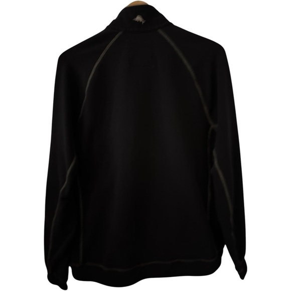 TOMMY BAHAMA Men's Carolina Panthers 1/4 Zip Quilted Pullover Sweatshirt Black M - Picture 6 of 7